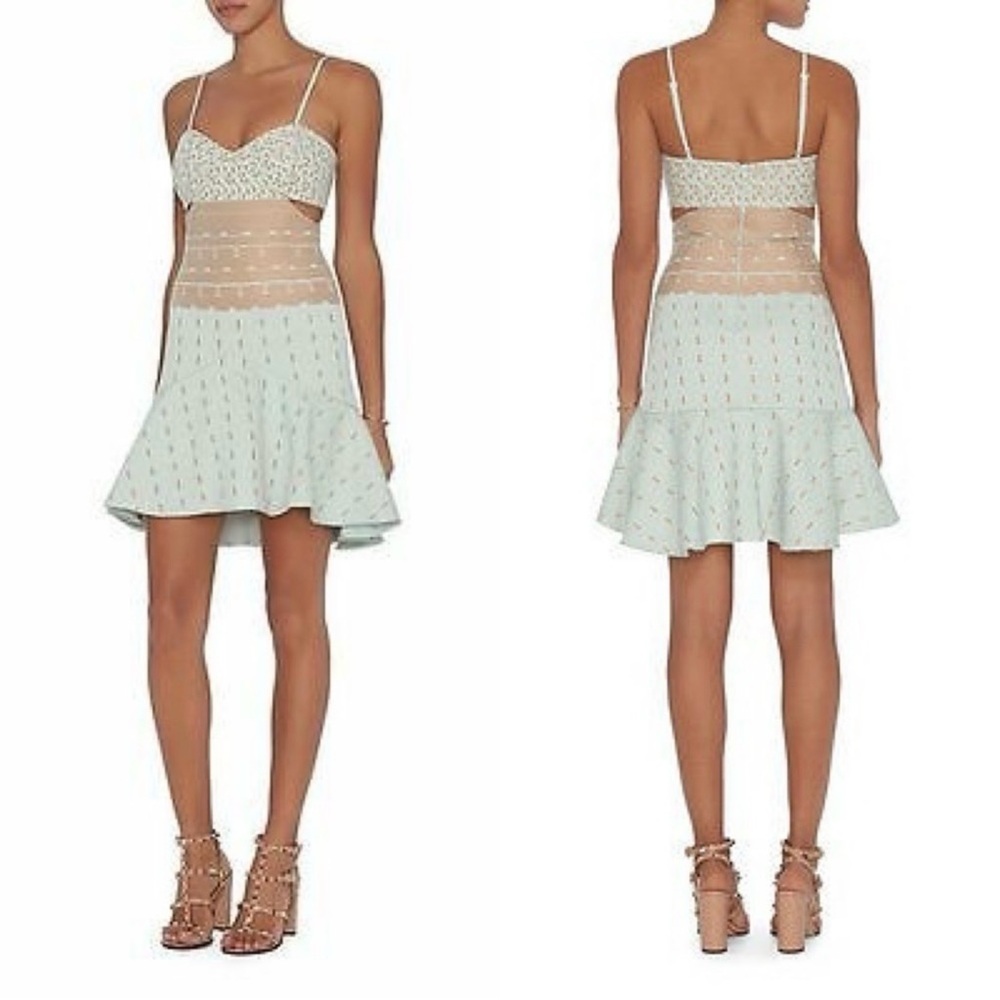 Jonathan Simkhai Cut Out Dress in Mint Green and Nude Size 6 NWOT - Picture 13 of 13